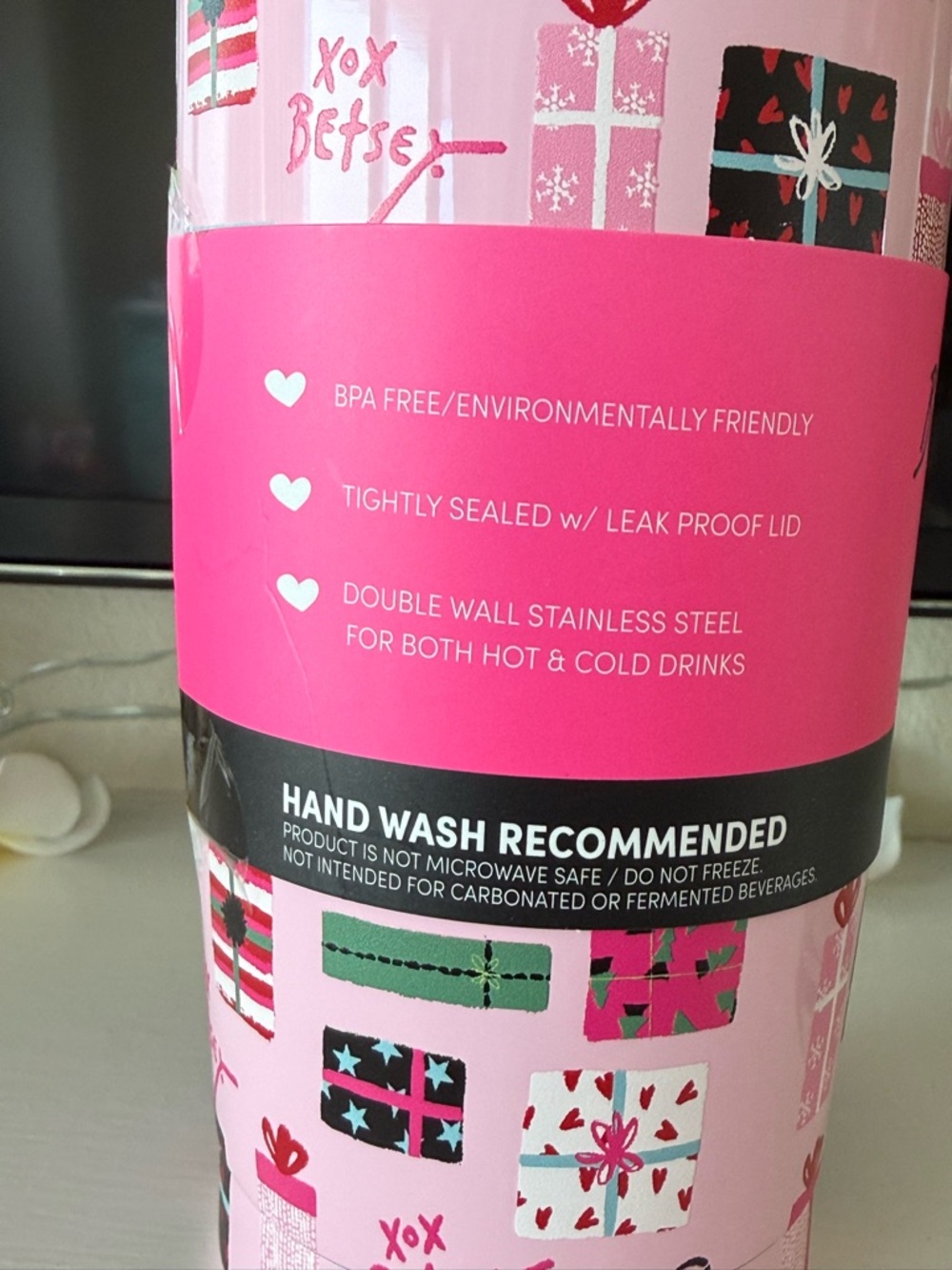 Betsey Johnson stainless steel 17 ounce insulated cup - Picture 6 of 7